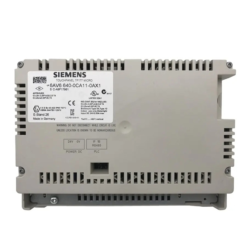 HMI Touchscreen Siemens 6AV6640-0CA11-0AX1